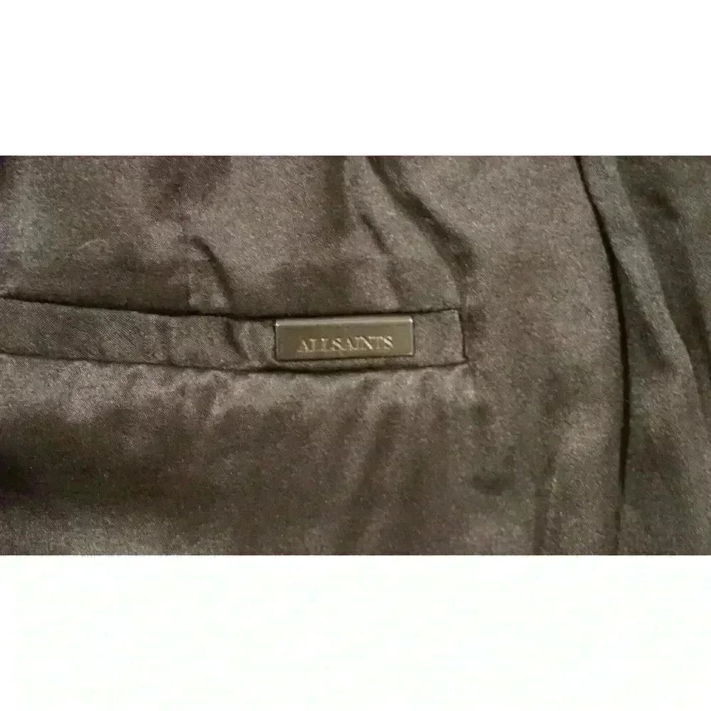 All Saints Women's Charli Silk Blend Trouser Black Pants, Size 2 - Picture 12 of 13